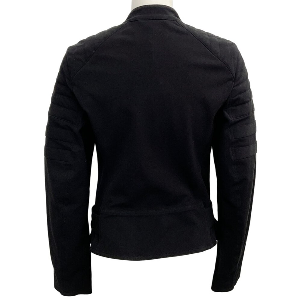 3.1 Phillip Lim Black Cotton Sculpted Moto Jacket - Picture 3 of 4